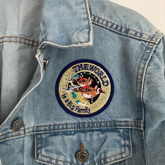 Design Lab Patchwork Distressed Denim Jacket - Picture 2 of 4